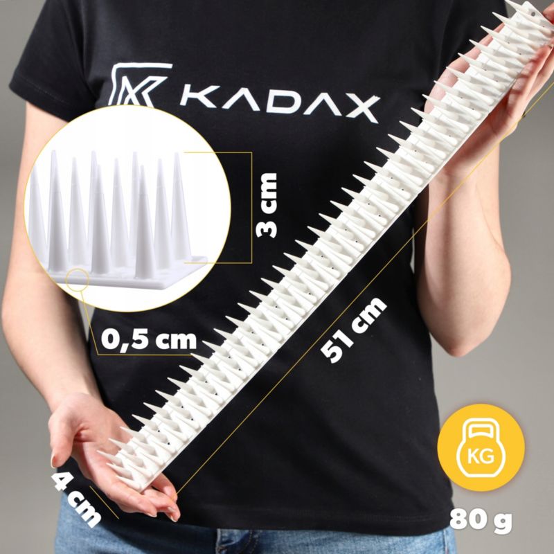 Kolce Na Ptaki KADAX Gołębie Plastikowe 48szt 25m 8szt.