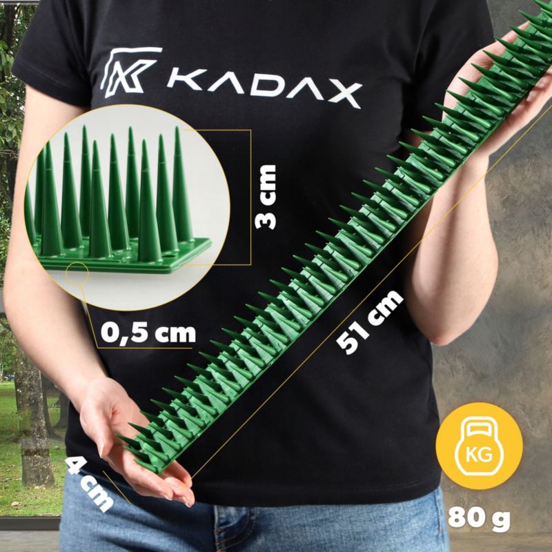 Kolce Na Ptaki KADAX Gołębie Plastikowe Listwa 3,5x51cm 1szt.