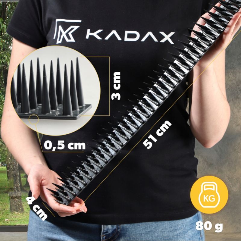 Kolce Na Ptaki KADAX Gołębie Plastikowe mocne 6szt 3,06m 6szt.