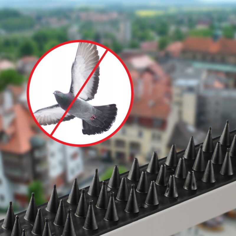 Kolce Na Ptaki KADAX Przeciw Ptakom Nierdzewne Plastikowe Wysokie 50cm Bezpieczne 1szt.