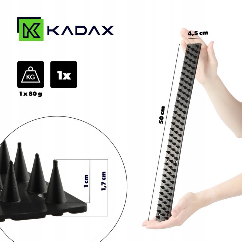 Kolce Na Ptaki KADAX Przeciw Ptakom Nierdzewne Plastikowe Wysokie 50cm Bezpieczne 1szt.