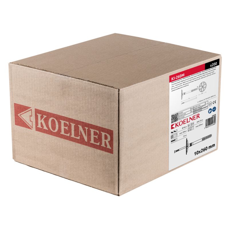 Kołek do mocowania izolacji Koelner metal 10 x 260 mm
