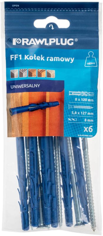 Tasselli Universali Tox Apollo 8x120 Mm | 6 Pezzi Per Fissaggi Robusti | Rosso, Viti Incluse