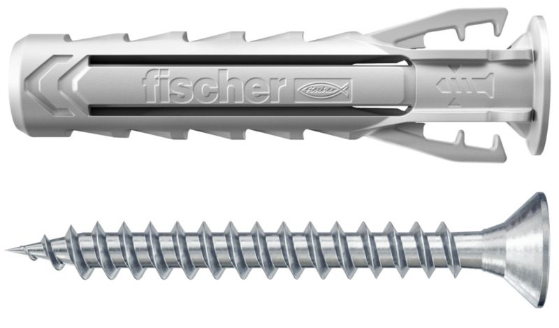 Kołek rozporowy Fischer SX Plus 6 X 30 mm z wkrętem 15 szt.