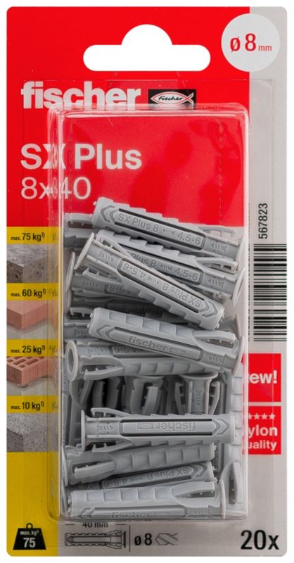 Kołek rozporowy Fischer SX Plus 8 X 40 mm 20 szt.