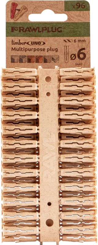 Kołek uniwersalny Rawlplug Timber Uno z drewna 5 x 24 mm 96 szt.