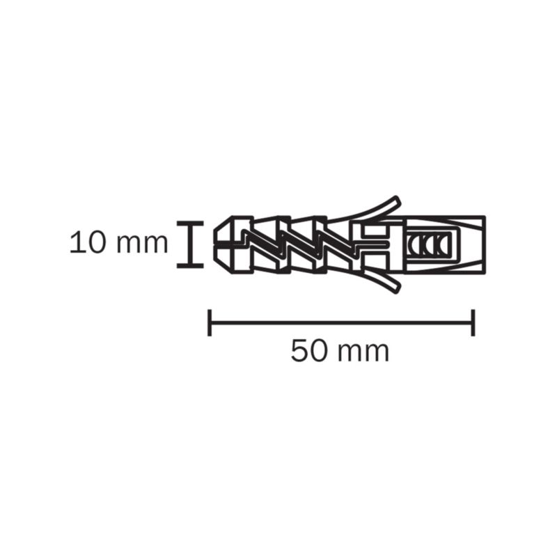 Kołki rozporowe Diall nylonowe 10 x 50 mm 50 szt.
