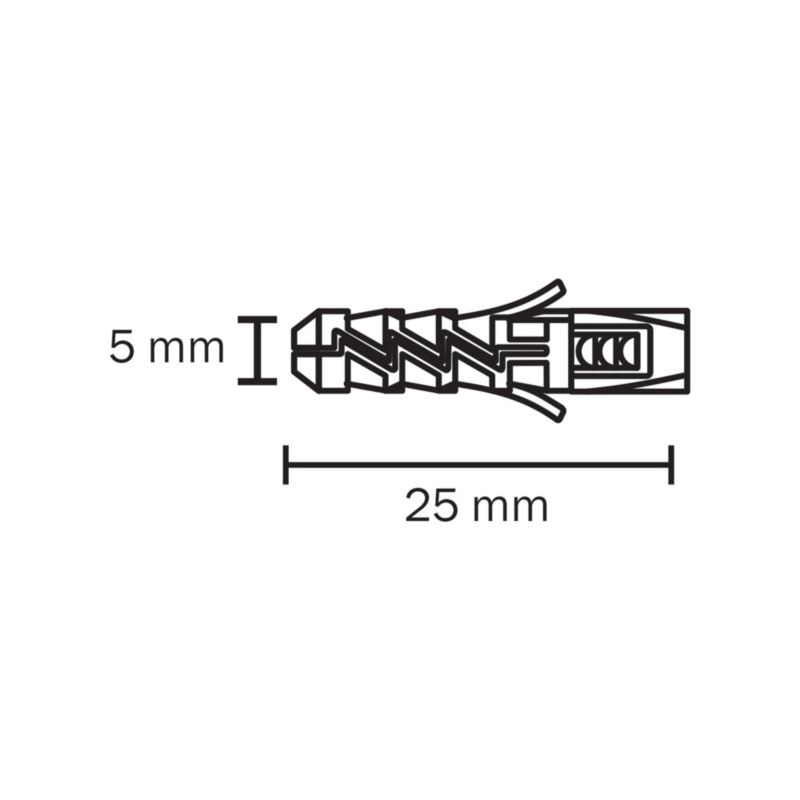 Kołki rozporowe Diall nylonowe 5 x 25 mm 50 szt.