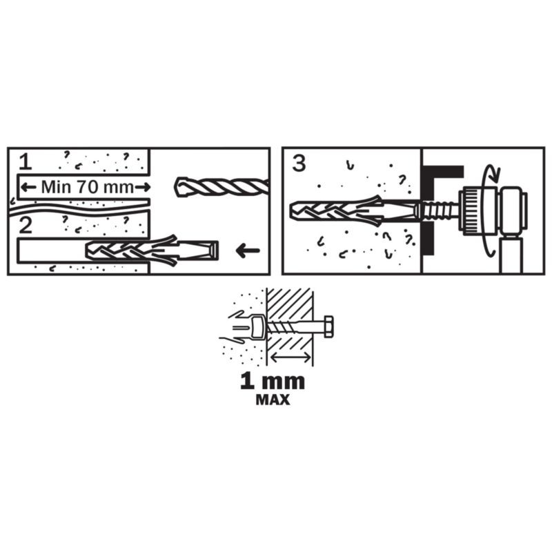 Kołki rozporowe Diall nylonowe z wkrętem kluczowym 12 x 60 mm 25 szt.