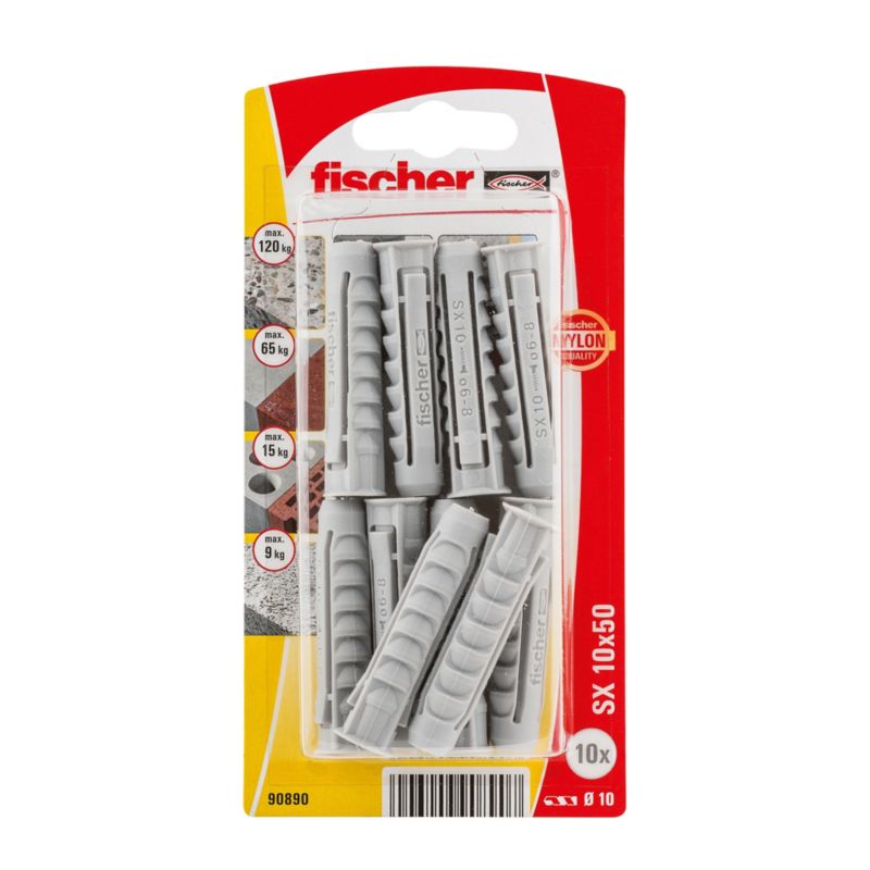 Kołki rozporowe Fischer SX 10 x 50 mm 10 szt.