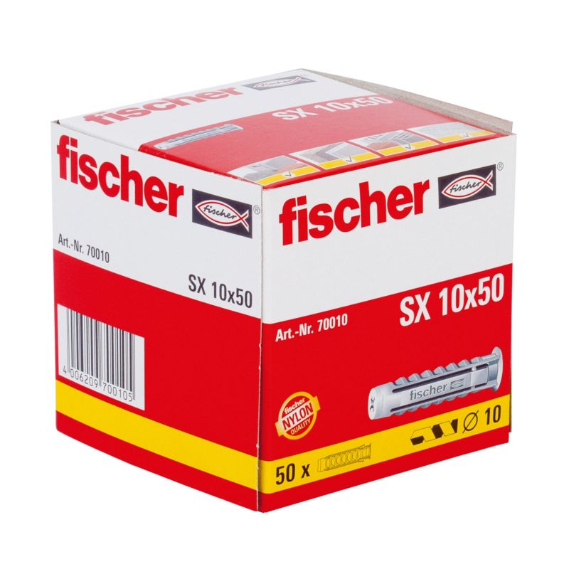 Kołki rozporowe Fischer SX 10 x 50 mm 50 szt.