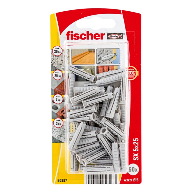 Kołki rozporowe Fischer SX 5 x 25 mm 50 szt.