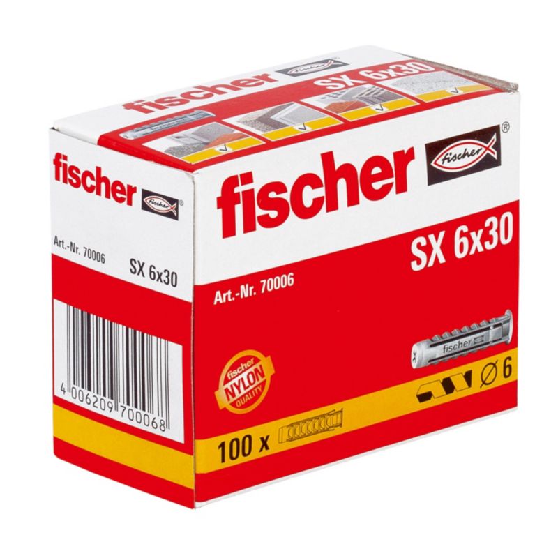 Kołki rozporowe Fischer SX 6 x 30 mm 100 szt.