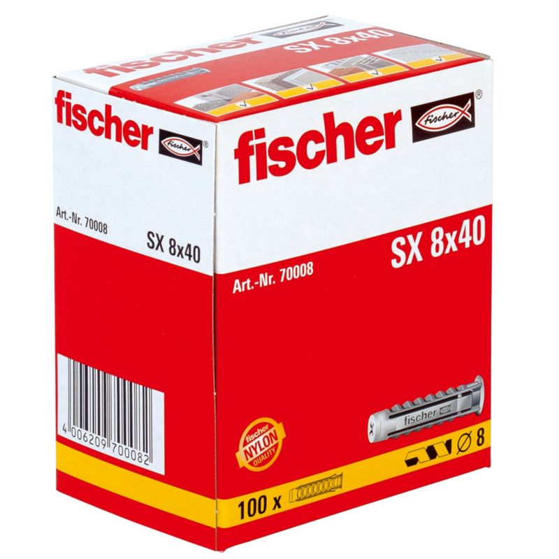 Kołki rozporowe Fischer SX 8 x 40 mm 100 szt.