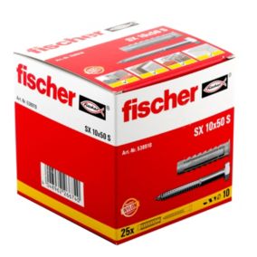 Kołki rozporowe Fischer SX z wkrętami z kołnierzem 10 x 50 mm 25 szt.