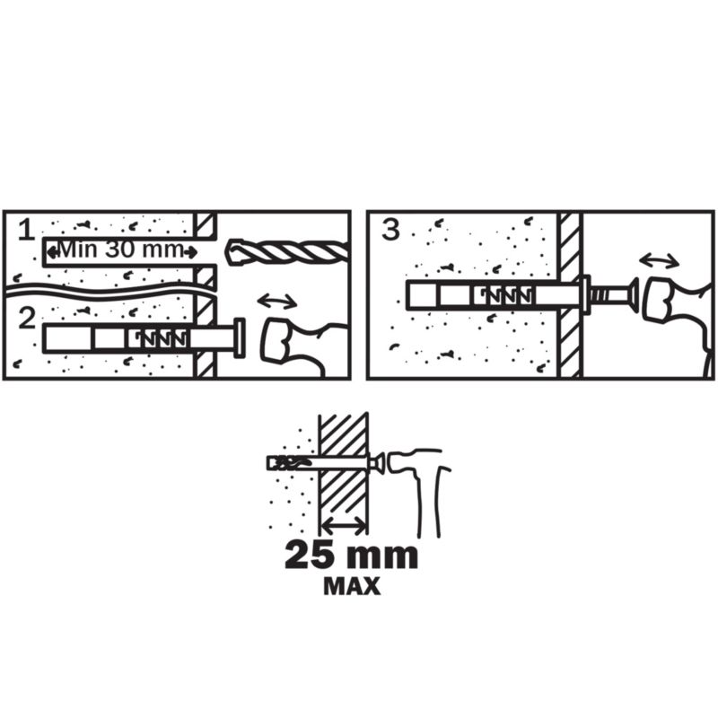 Kołki SM Diall nylonowe z grzybkiem 5 x 50 mm 20 szt.