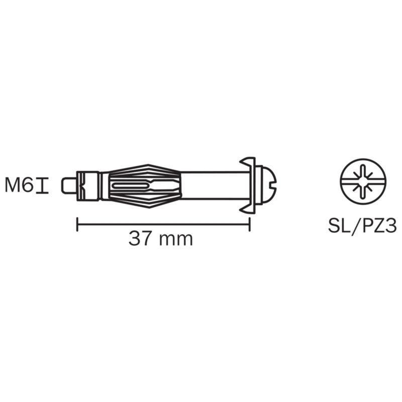 Kołki stalowe Diall do g-k 6 x 37 mm 4 szt.