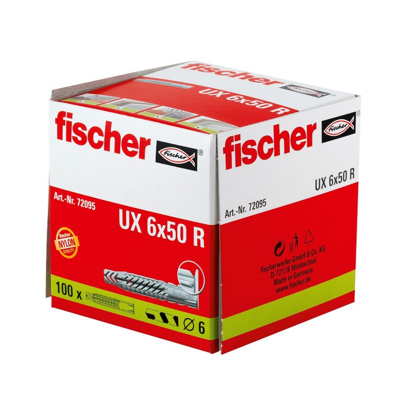 Kołki uniwersalne Fischer UX 6 x 50 mm 100 szt.