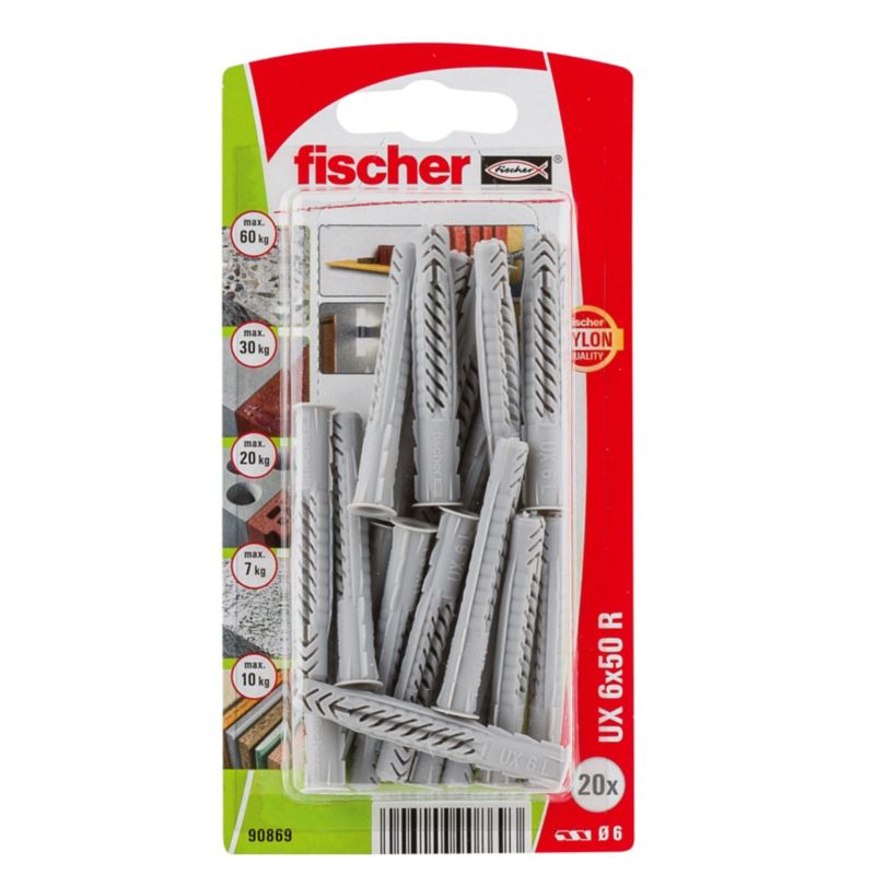 Kołki uniwersalne Fischer UX 6 x 50 mm 20 szt.