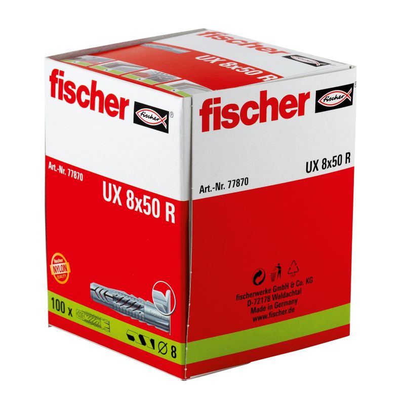 Kołki uniwersalne Fischer UX 8 x 50 mm 100 szt.