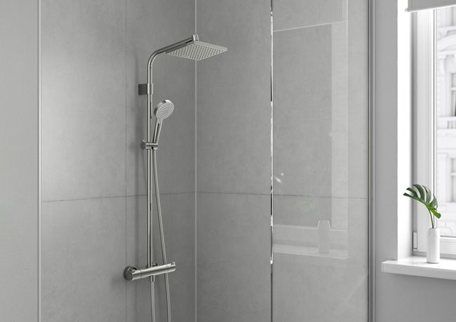 Kolumna prysznicowa Hansgrohe Waterforms 230 śr. 22 cm 2-funkcyjna z baterią termostatyczną
