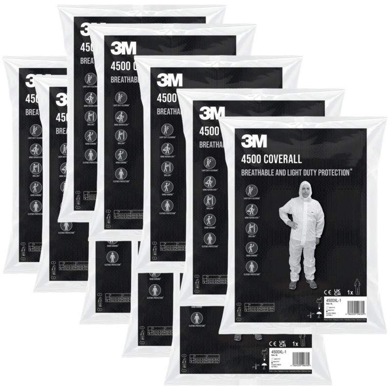 Kombinezon Ochronny 3M™ 4500 Kategoria 1 Biały Rozmiar XL 10 szt