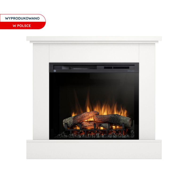 Kominek elektryczny Warmtec Jukon 28" XHD LED 1400W funkcja grzania biały mat 1szt.