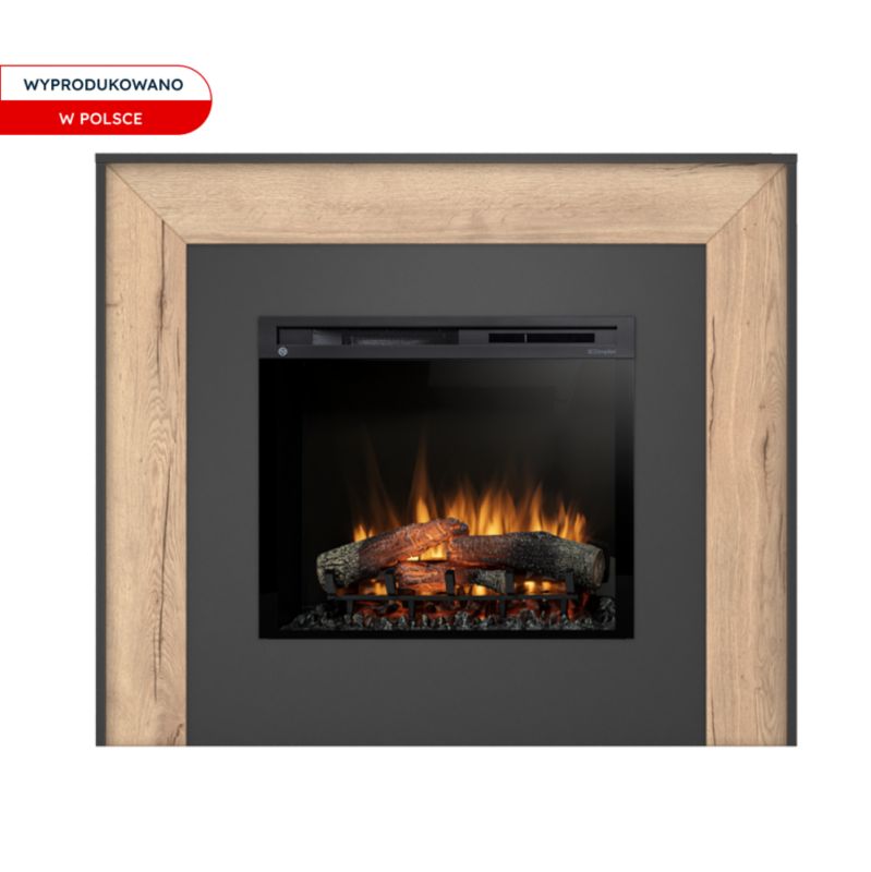 Kominek elektryczny Warmtec Zuni 28" XHD 1400W funkcja grzania LED czarny z drewnem 1 szt.