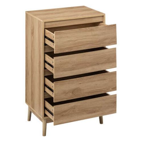 Komoda Abana 5FIVE SIMPLY SMART, 4 šuplíky, 60 cm, moderní, dřevěná, na nožičkách, do obývacího pokoje a ložnice, 1 ks.