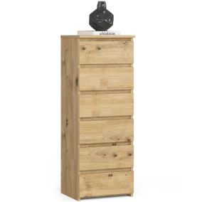 Komoda Akord CL6 Dąb Artisan 40 cm 6 szuflad kolor Dąb Artisan mat 40x35x109 cm 1 szt.