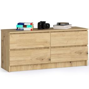 Komoda Akord K120 Dąb Artisan 120 cm 4 szuflady kolor Dąb Artisan mat 120x40x55 cm 1 szt.