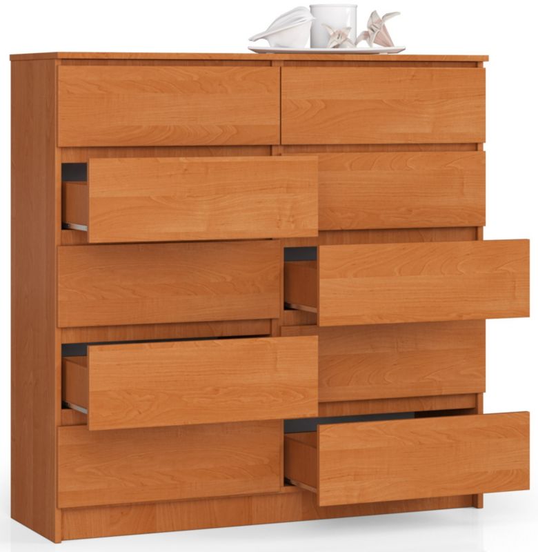 Komoda Akord K120 Olcha 120 cm 10 szuflad kolor Olcha mat 120x40x121 cm 1 szt.