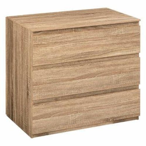 Komoda Dolo 5FIVE SIMPLY SMART se 3 zásuvkami na nožičkách, 73 cm, moderní do obývacího pokoje a ložnice, přírodní, 1 ks.