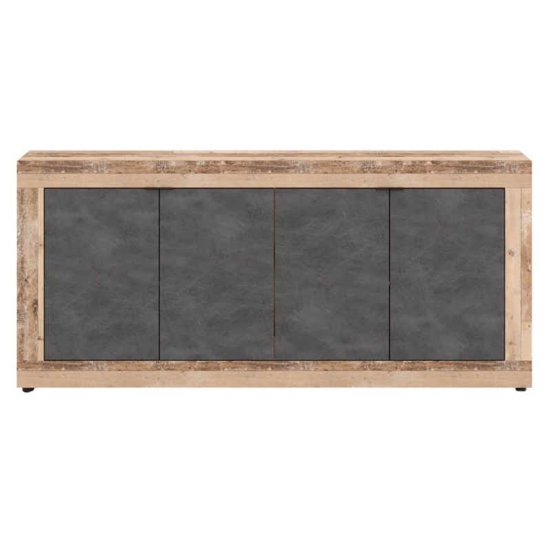 Dřevěná komoda do obývacího pokoje Předsíň Kancelář Vintage BLAGO Mebel Elite Dub Grafit 1 ks.