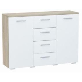 Komoda Matkam szafka HELENA 120 cm biały-sonoma 1 szt.