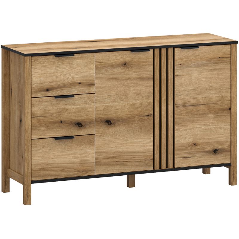 Mebel Elite VERVE komoda dvoudveřová do obývacího pokoje 138 cm Dub Evok Loft 1 ks.