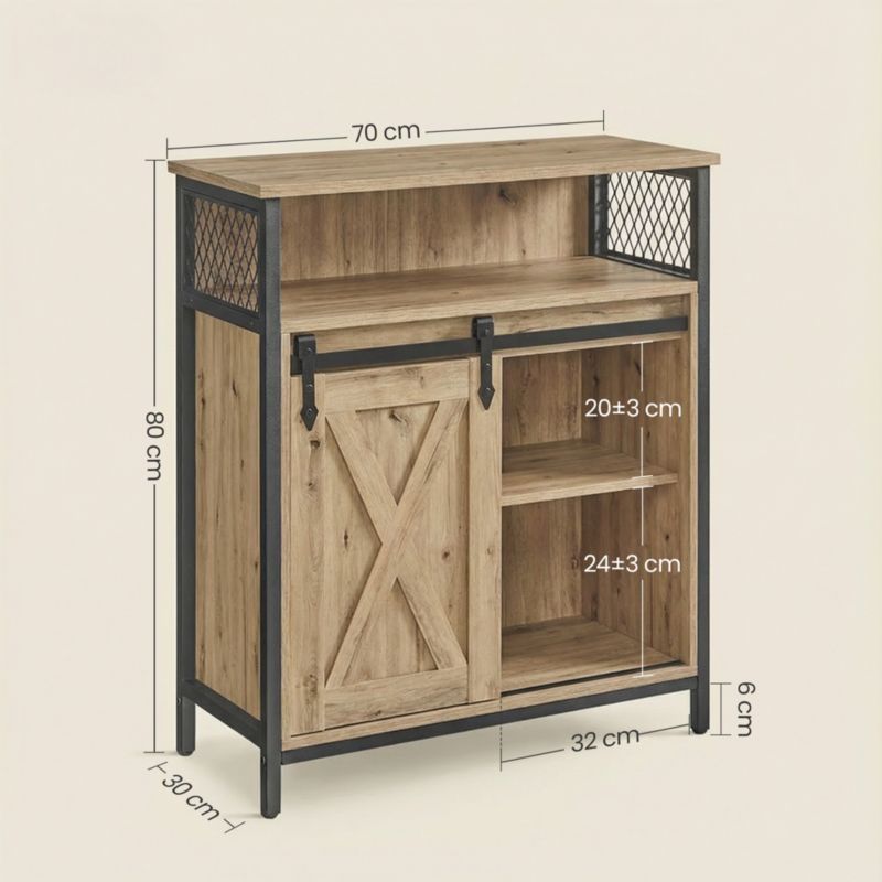 Komoda Songmics dąb artisan rustykalna 1 szt.