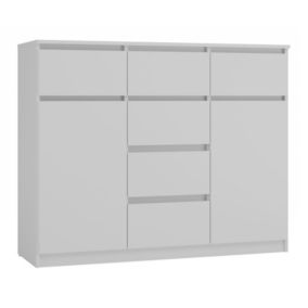 Komoda Topeshop 2D6S 120 CM 2 DRZWI 6 SZUFLAD BIEL 40x120x100 cm 1 szt.