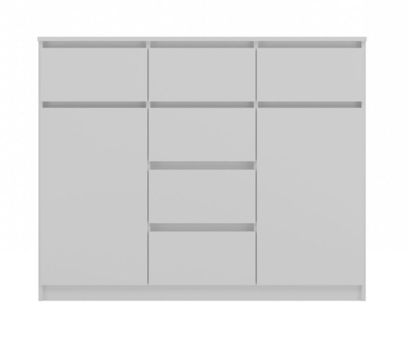 Komoda Topeshop 2D6S 120 CM 2 DRZWI 6 SZUFLAD BIEL 40x120x100 cm 1 szt.