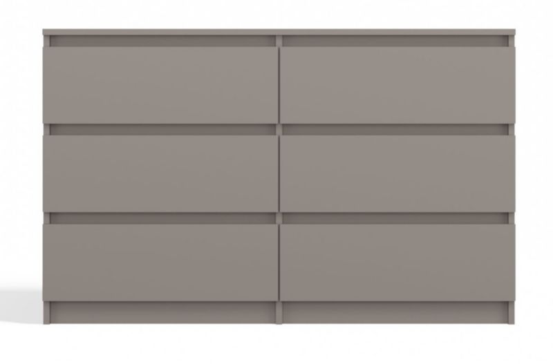Komoda Topeshop M6 120 Malwa Glina Szary 30x120x75 cm 1 szt.