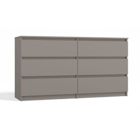 Komoda Topeshop M6 140 Malwa Glina Szary 40x138x75 cm 1 szt.