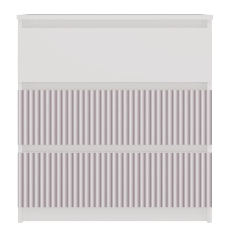Komoda Topeshop  Malwa M3 Arteso - Biały / Różowy 40x70x75 cm 1 szt.