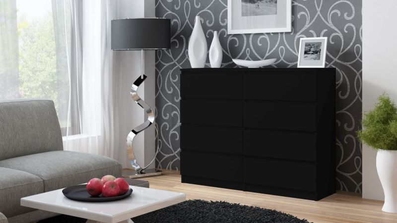 Komoda Topeshop Malwa M8 120 Czerń 40x120x97 cm 1 szt.