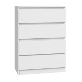 Komoda Topeshop Szafka 4 Szuflady M4 Biały 40x70x97 cm 1 szt.