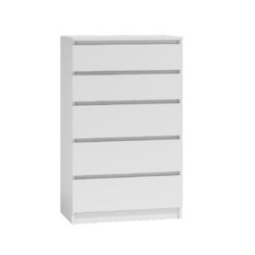 Komoda Topeshop Szafka 5 Szuflad Malwa M5 Biel 40x70x109,5 cm 1 szt.