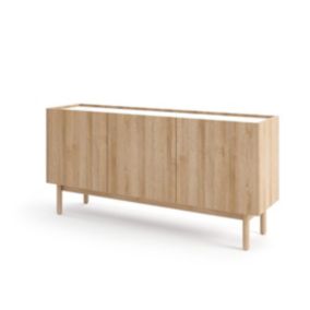 Komoda trzydrzwiowa Bettso Boho 144 cm duża dąb riviera marmur bianco 1szt.