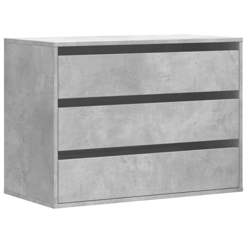 Komoda vidaXL szarość betonu z 3 szufladami 80 x 41 x 58 cm 1 szt.
