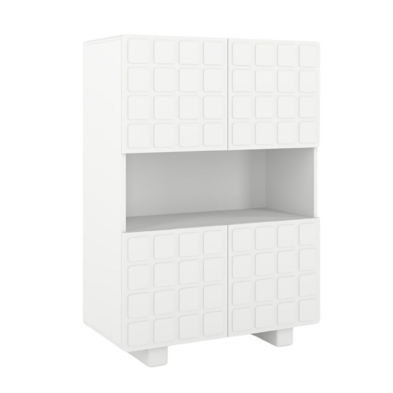 Komoda z frontami 3D Skandica CUBO high biały 85cm 1 szt.