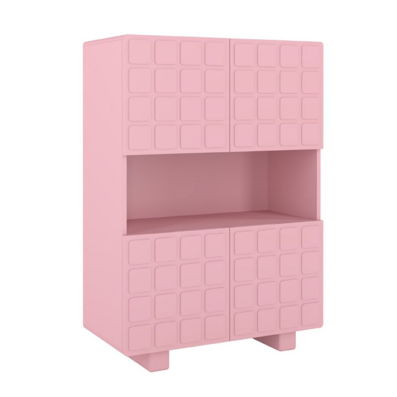 Komoda z frontami 3D Skandica CUBO high pudrowy róż 85cm 1 szt.