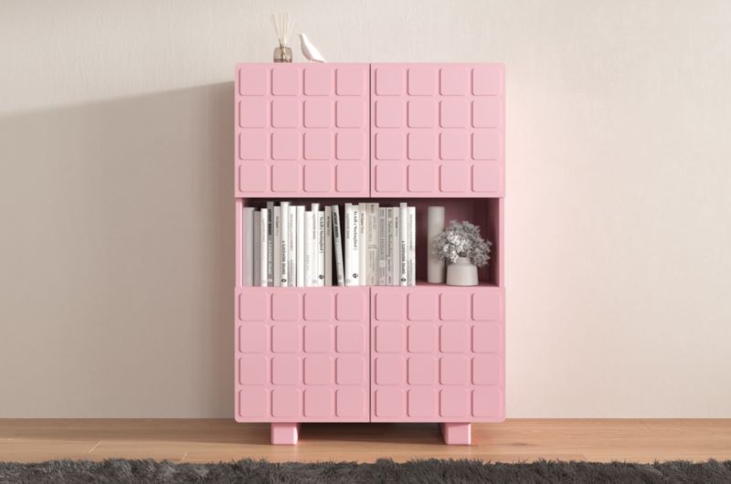 Komoda z frontami 3D Skandica CUBO high pudrowy róż 85cm 1 szt.